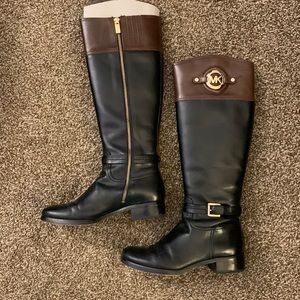 Micheal Kors Leather Riding Boots